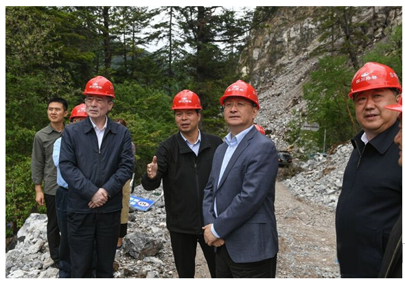 四川省委副書記、省長尹力一行赴 九寨溝景區(qū)恢復(fù)重建項目調(diào)研